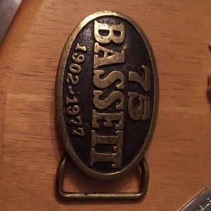 Solid brass Bassett buckle